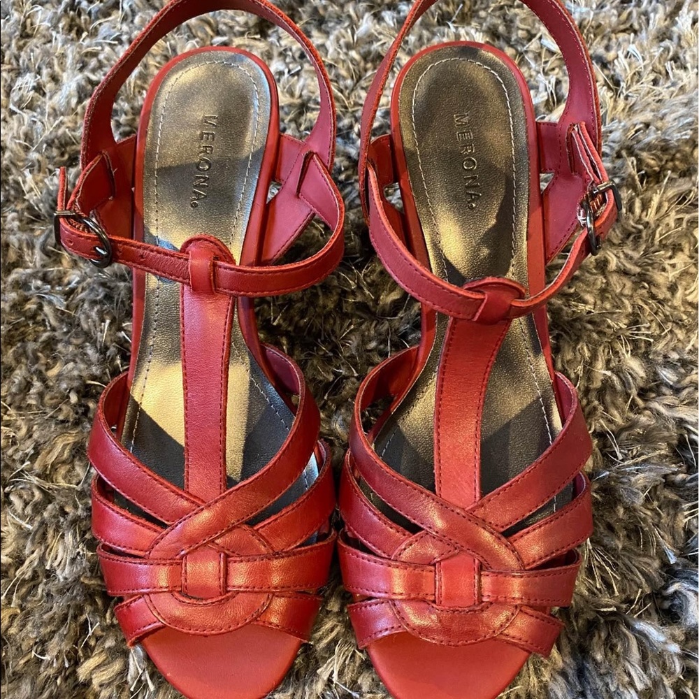 Merona Willow Red Wedge Heels